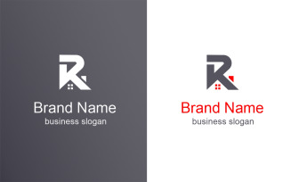 Letter R Realesate Logo Template
