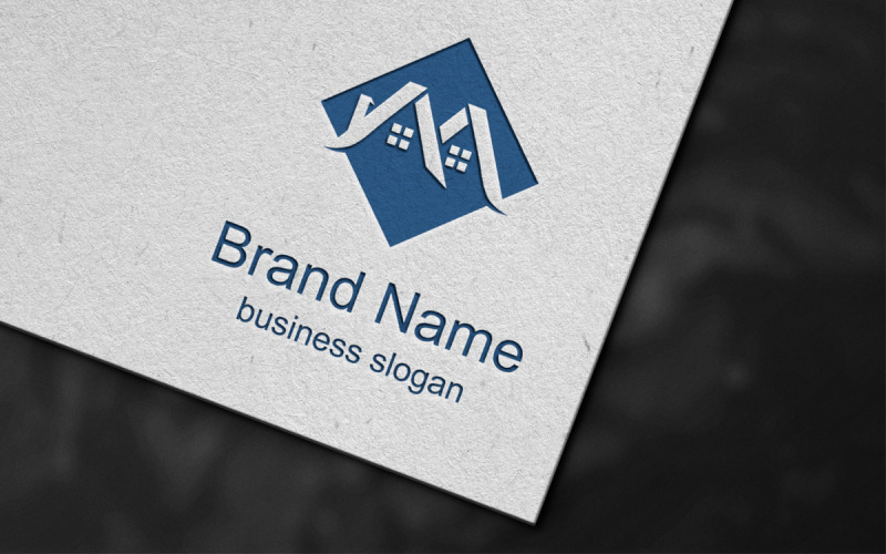 Letter M Realesate Design Logo Template