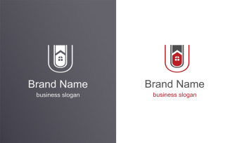Letter U Realesate Design Logo Template