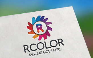RColor (Letter R) Logo Template