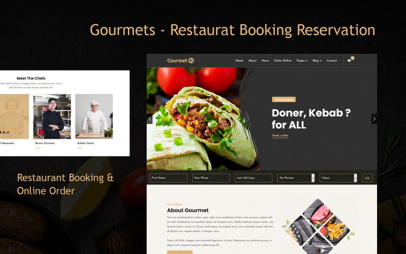 Gourmets – Cafe, Restaurant & Food Joomla 5 Template Joomla Template