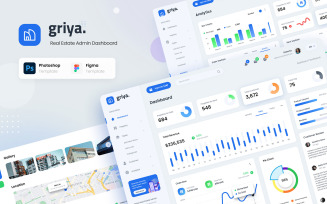 Griya - Real Estate Admin Dashboard UI Elements