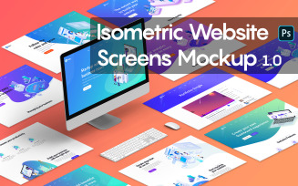 Isometric Website Screens 1.0 UI Elements