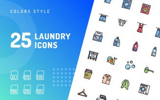 Laundry Color Icon Set