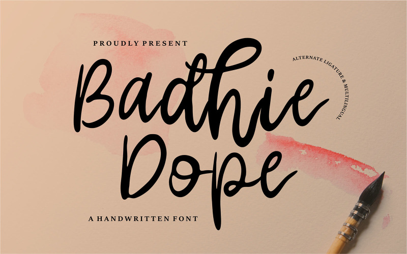 Badhie Dope | A Handwritten Font