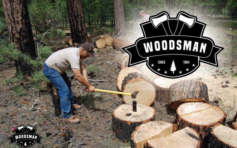 Woods Man Vintage Logo Template