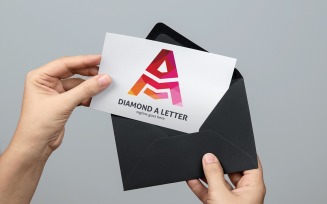 Diamond A Letter Logo Template