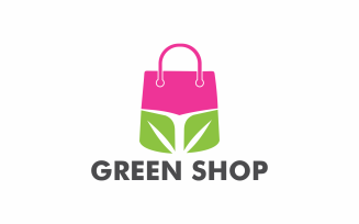 Green shop abstrac Logo Template