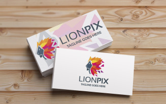 Pixel Lion Logo Template