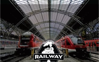 Railway Vintage Logo Template