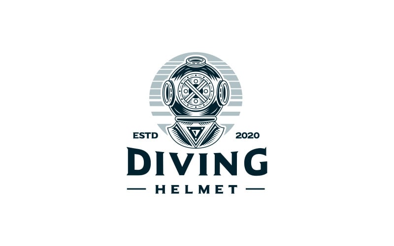 Scuba Diving Vintage Logo Template