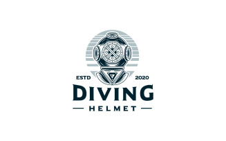Scuba Diving Vintage Logo Template