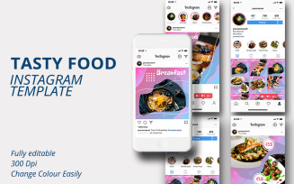 Tasty Food Instagram Template Pack for Social Media