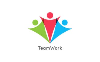 Teamwork Icon Business Concept Logo Template