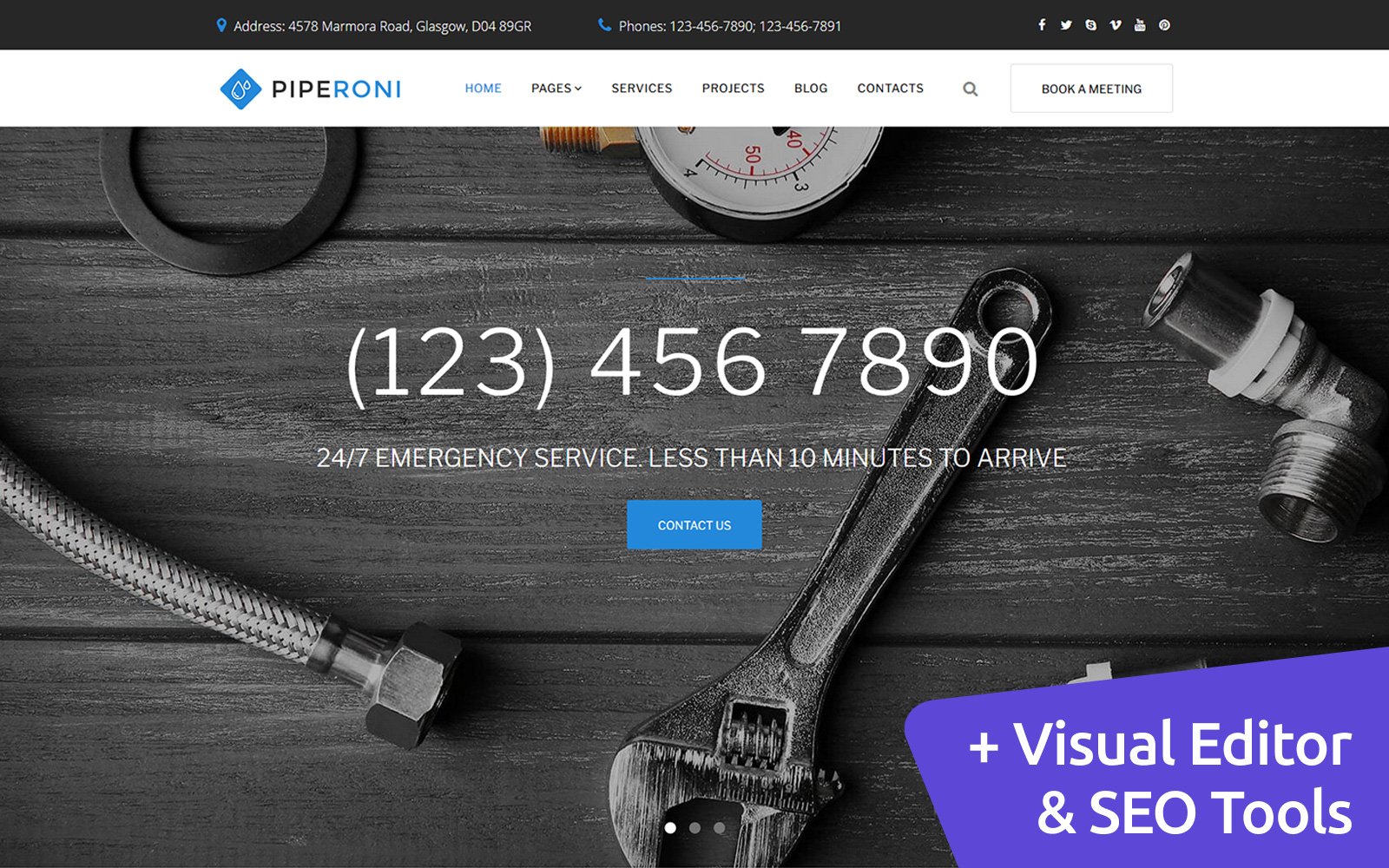 Template #123632 Residential Plumbing Webdesign Template - Logo template Preview