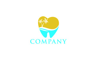 Beach tooth Logo Template