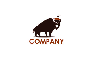 Coffee bison Logo Template