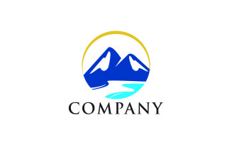 Mountain lake Logo Template