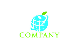 World food modern Logo Template