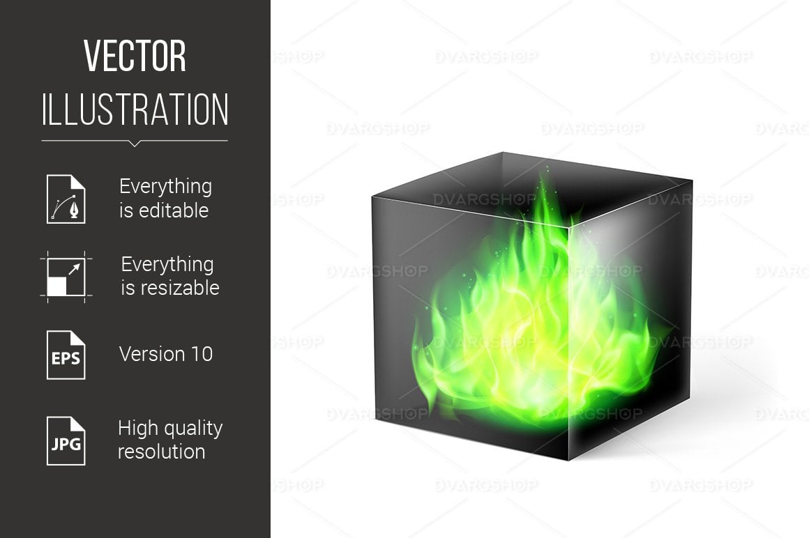 Kit Graphique #123789 Fire Cube Divers Modles Web - Logo template Preview