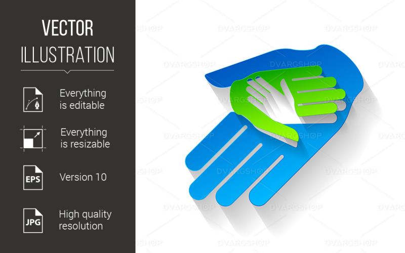 Paper Hands - Vector Image Vector Graphic