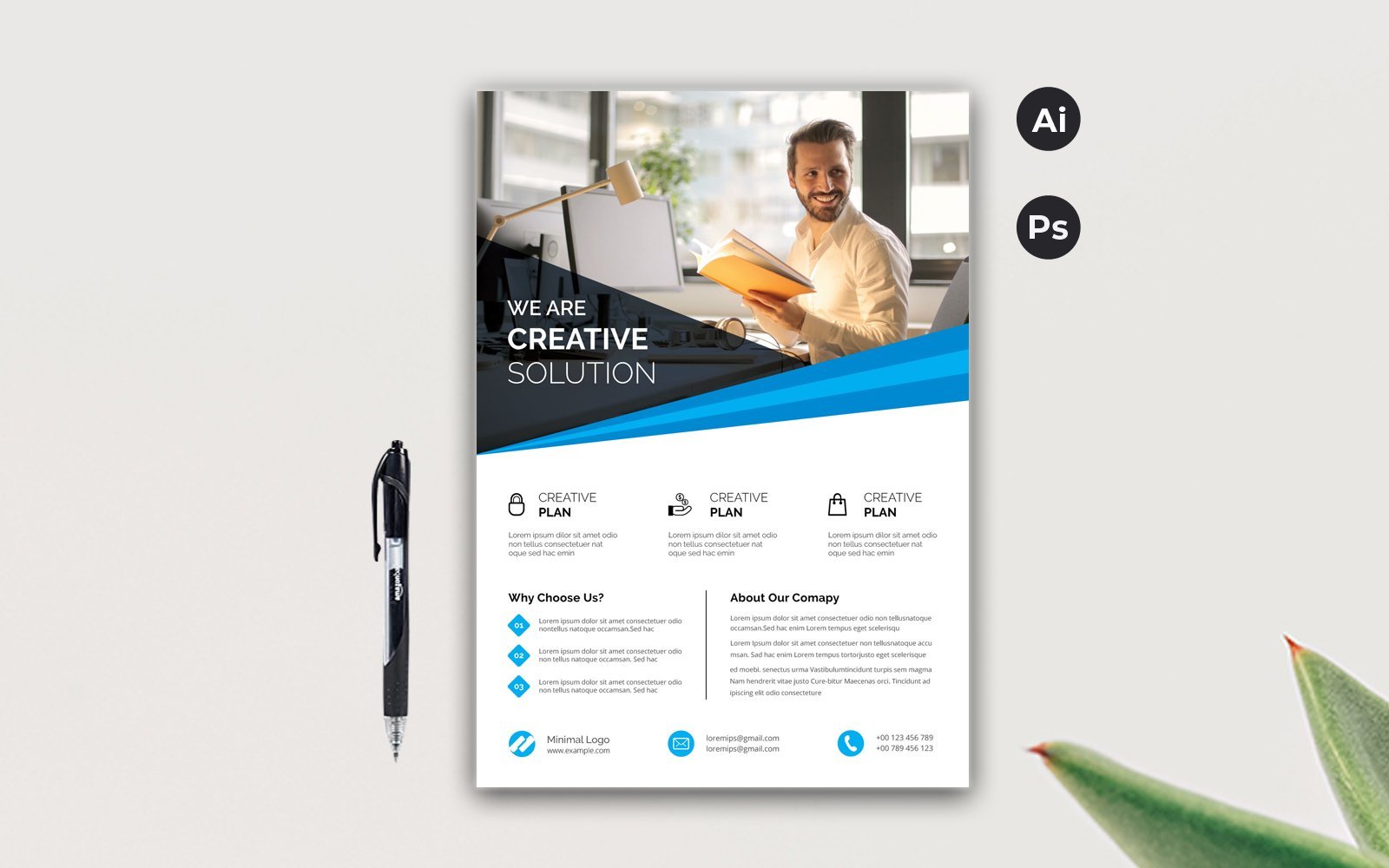 Kit Graphique #123808 Template Prospectus Divers Modles Web - Logo template Preview