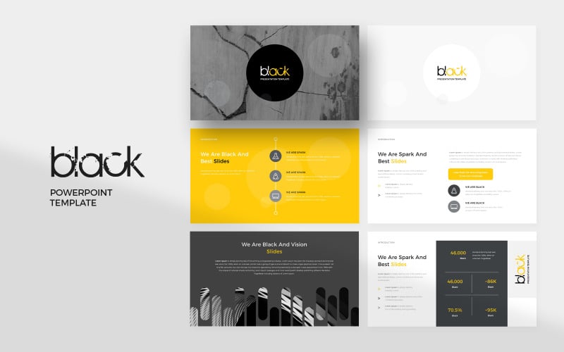 Black PowerPoint template PowerPoint Template