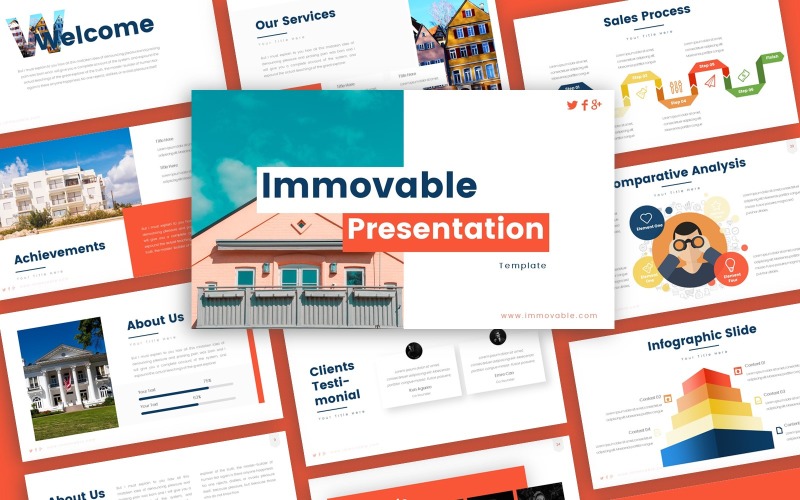 Immovable Listing Presentation PowerPoint template PowerPoint Template