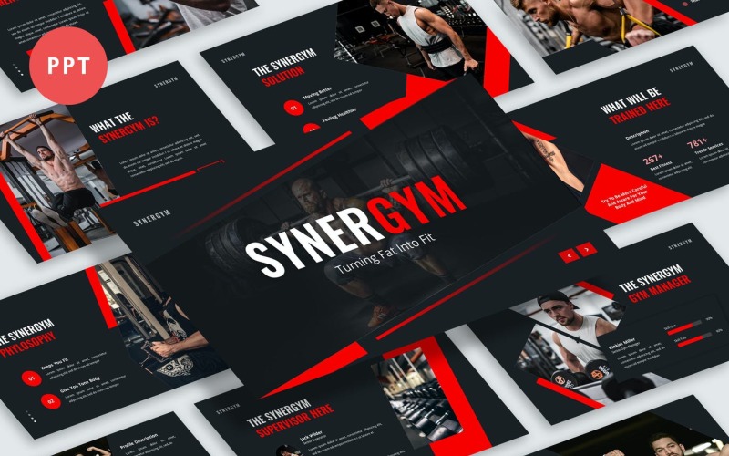 Synergym Presentation PowerPoint template PowerPoint Template