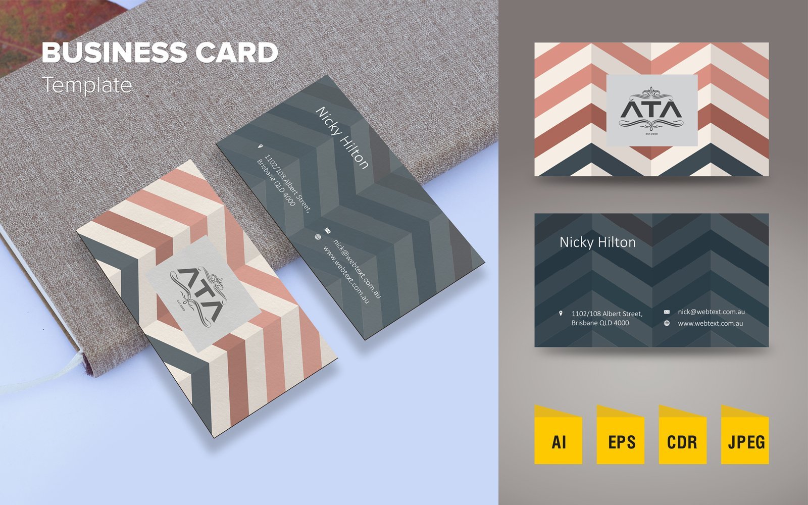Template #123974 Business Card Webdesign Template - Logo template Preview