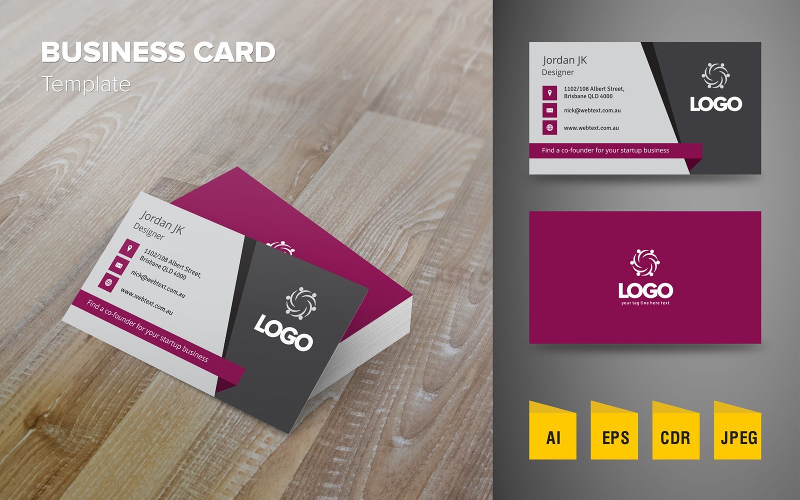 Template #123976 Business Card Webdesign Template - Logo template Preview