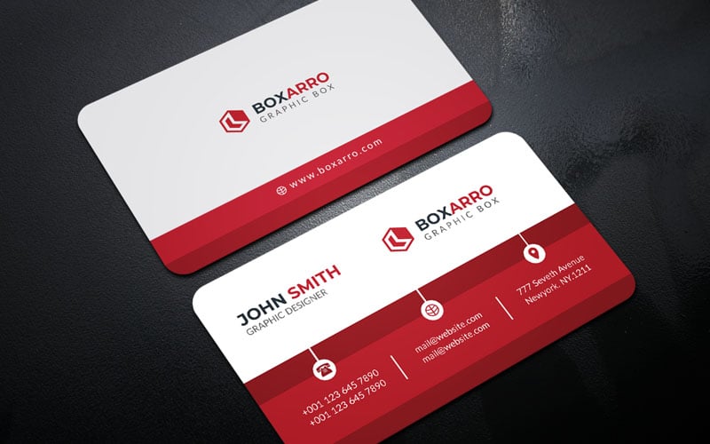Business Card-Box Arro Márkastílus sablon 123982