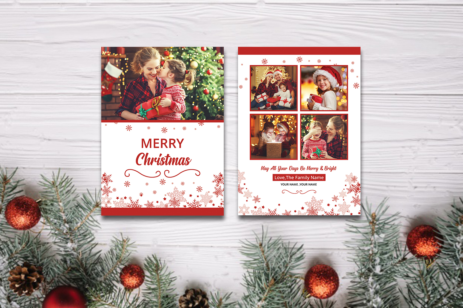 Christmas Photo Greeting Card Márkastílus sablon 123988