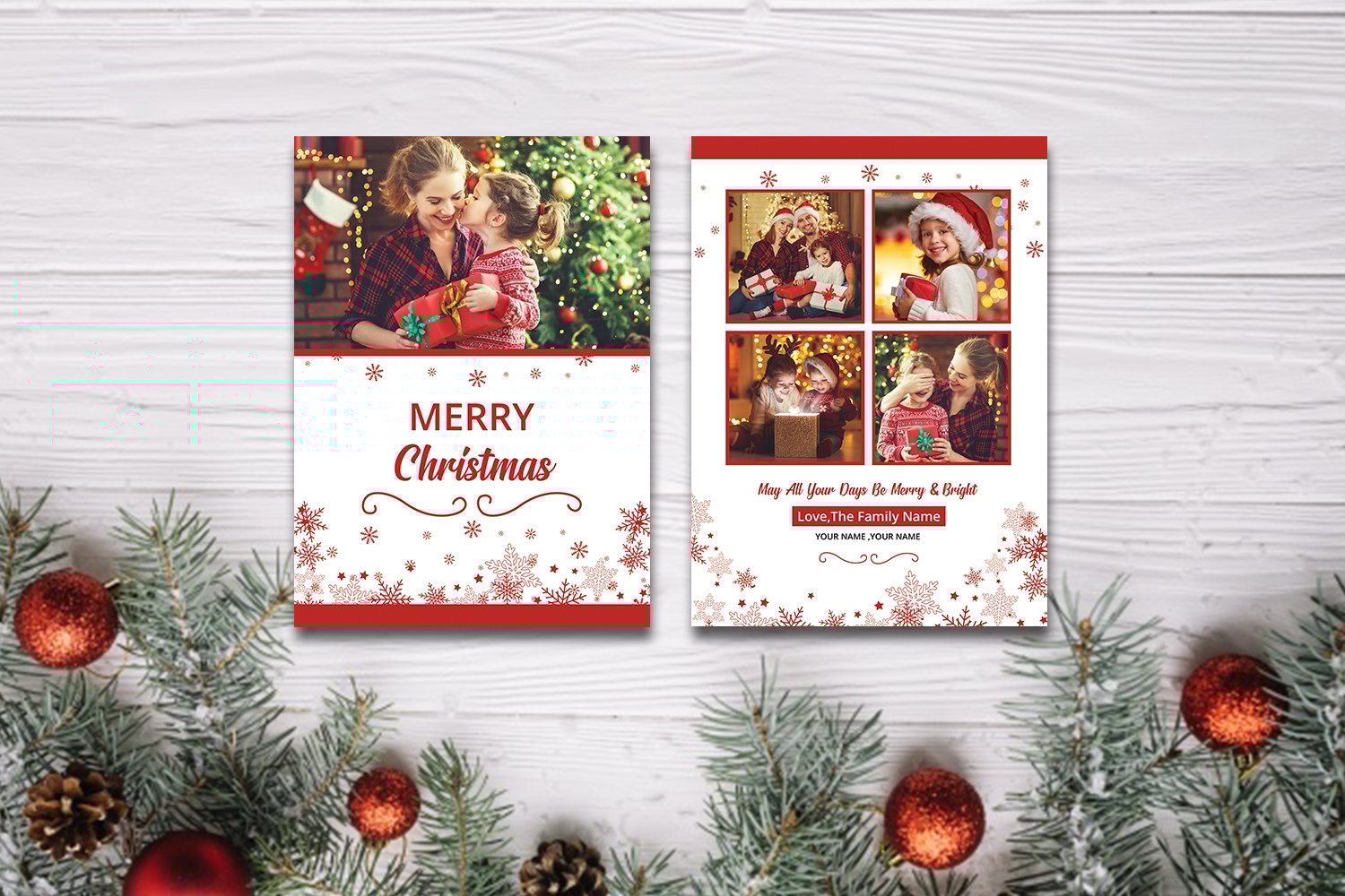 Christmas Photo Greeting Card Template de Identidade Corporativa №123988