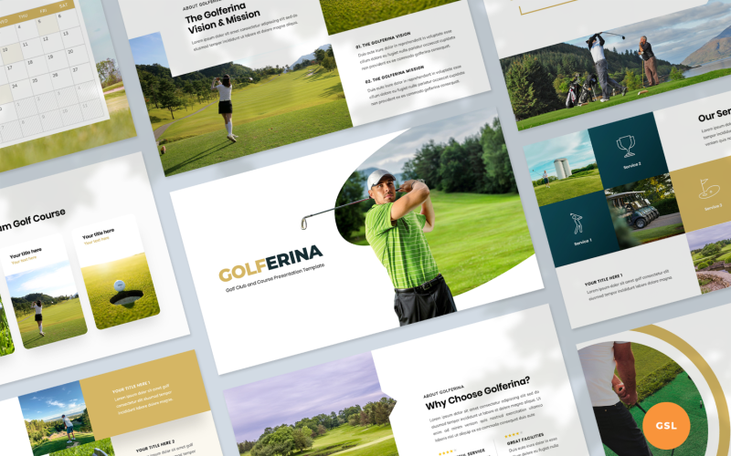 Golf Club Presentation Template Google Slides