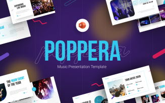 Poppera Music Presentation PowerPoint template