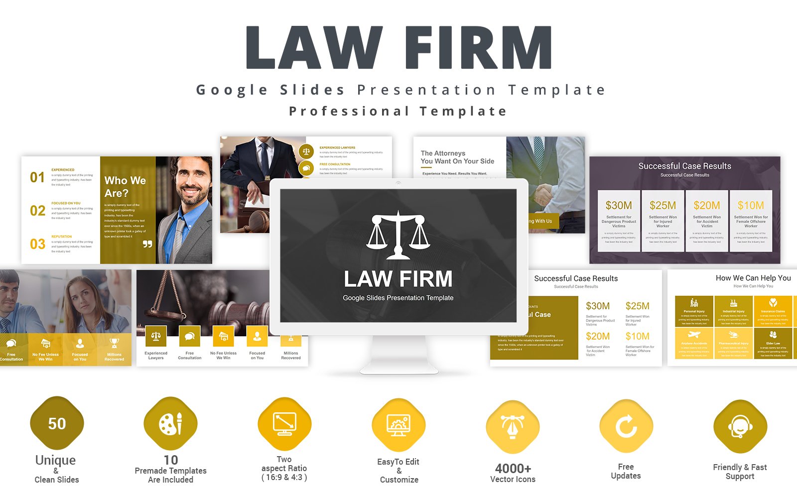 Premium Law Firm Google Slides #123929