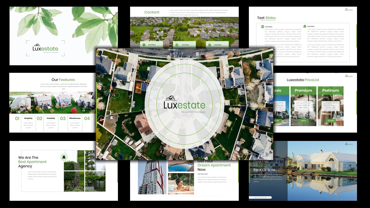 Premium Luxestate - Real Estate Agency Google Slides #123930