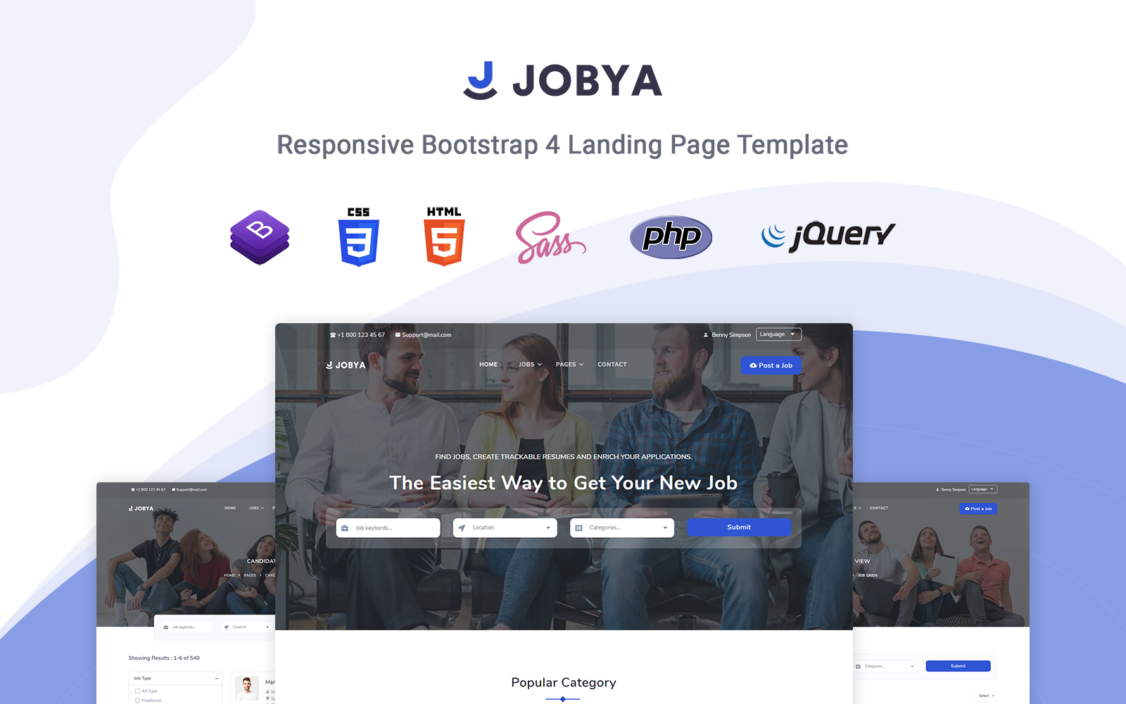 Responsive Jobya - Responsive Açılış Sayfası #123964