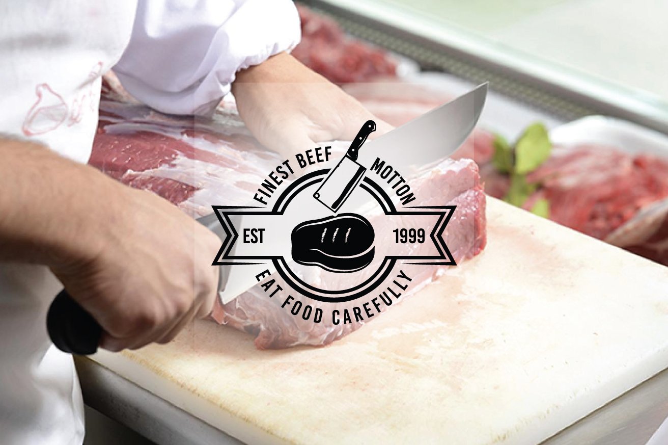 Template #124080 Beef Meat Webdesign Template - Logo template Preview