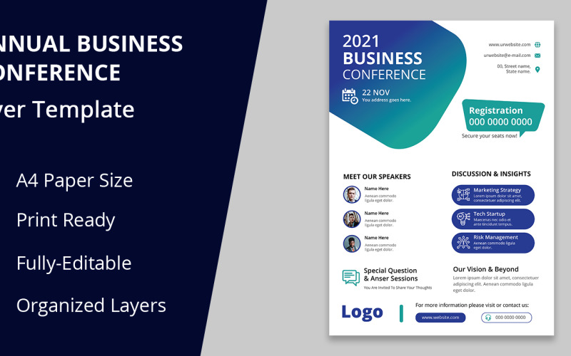 Annual Business Conference Flyer volume-2 - Corporate Identity Template