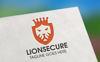 Lion Secure Logo Template