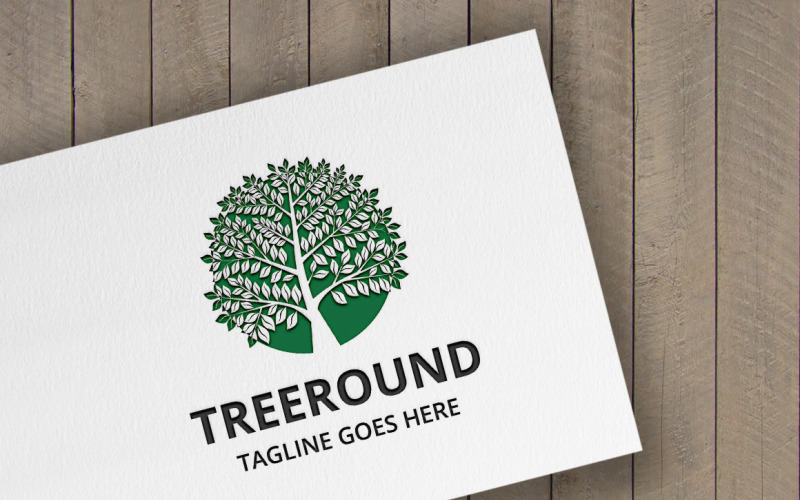 Tree Round Logo Template
