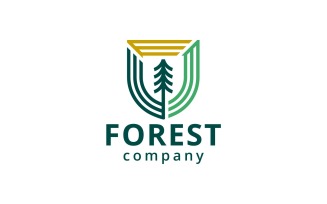 Tree Shield Logo Template