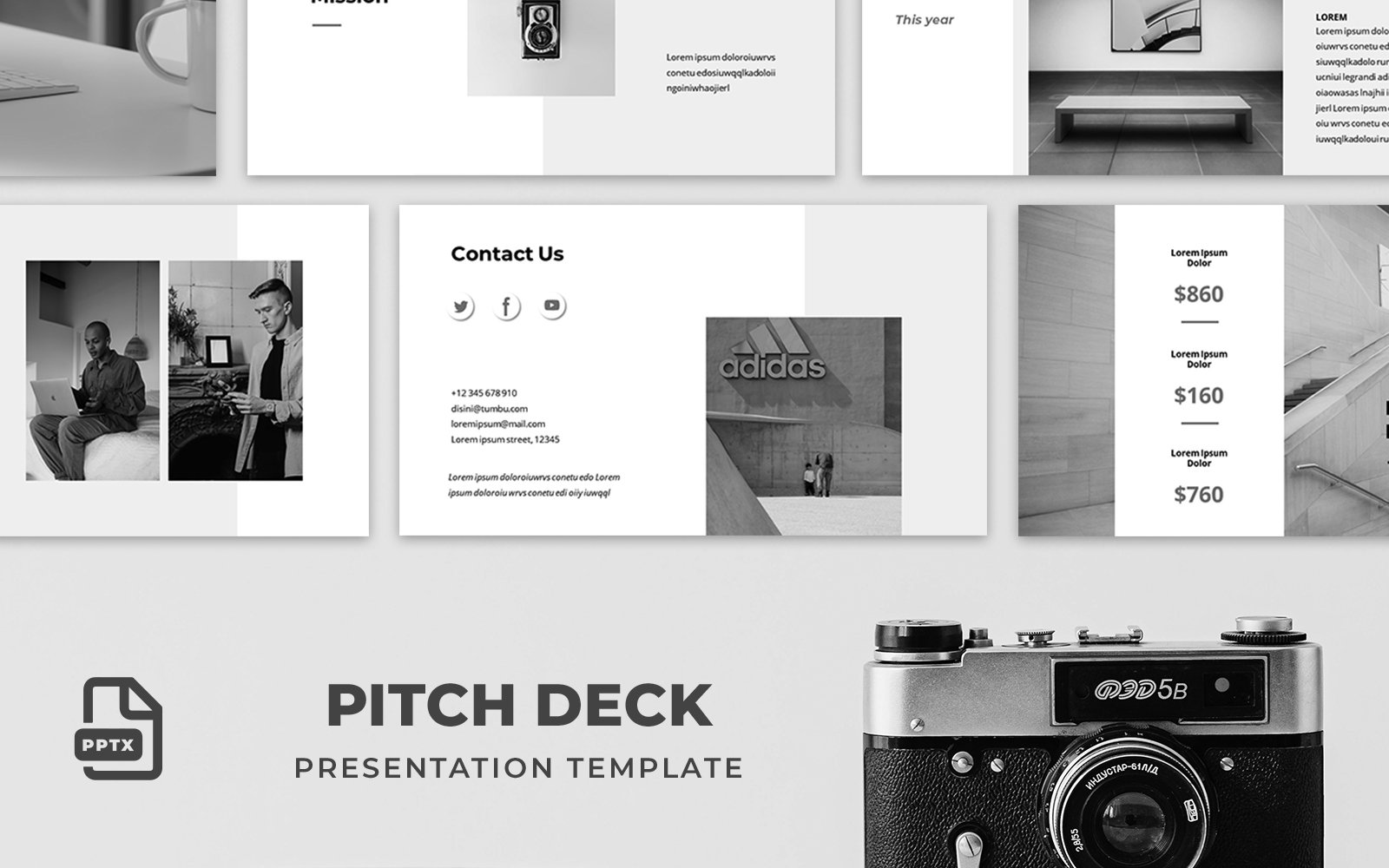 Template #124196 Pitch Deck Webdesign Template - Logo template Preview
