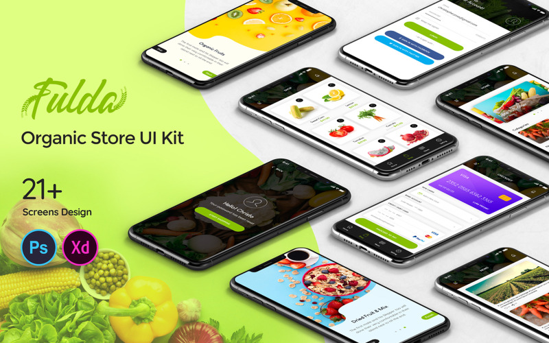 Fluda Organic Store UI Elements