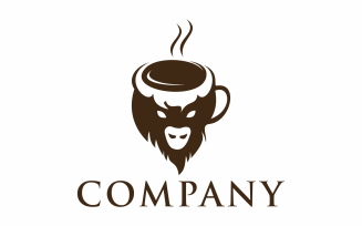 Bison Coffee Logo Template