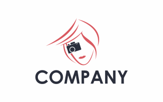 Women Camera Logo Template