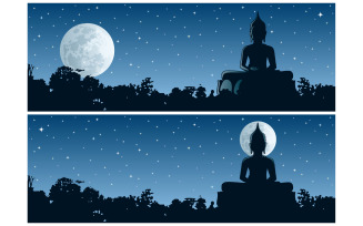 Buddha Night - Illustration