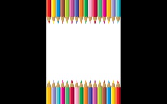 Colorful Pencil Frame - Illustration
